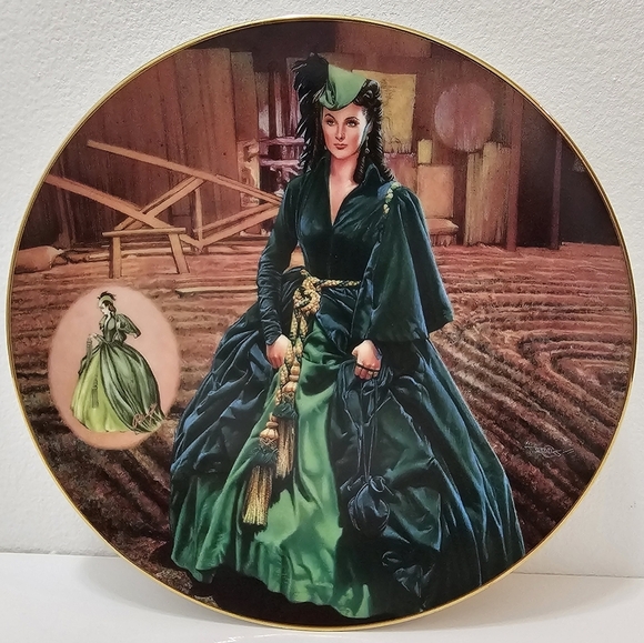 Gone with the Wind "The Green Drapery Dress" 1993 Plate #1033B - Picture 10 of 11